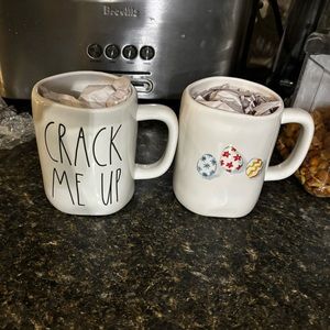 Two Rae Dunn Easter mugs